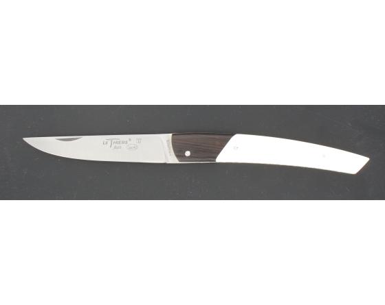 Le Thiers Pote - mitre avant en Ebène de Macassar - manche en os de Chameau Couteau Le Thiers par Locau