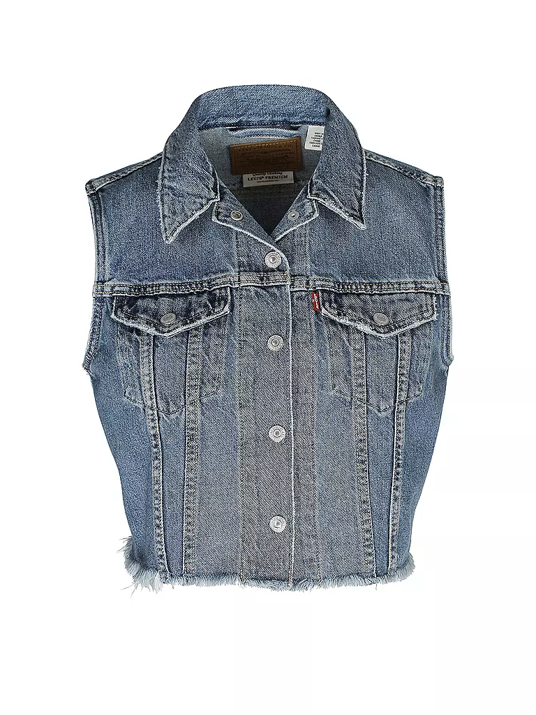 LEVI'S® Jeansgilet Cropped Fit blau