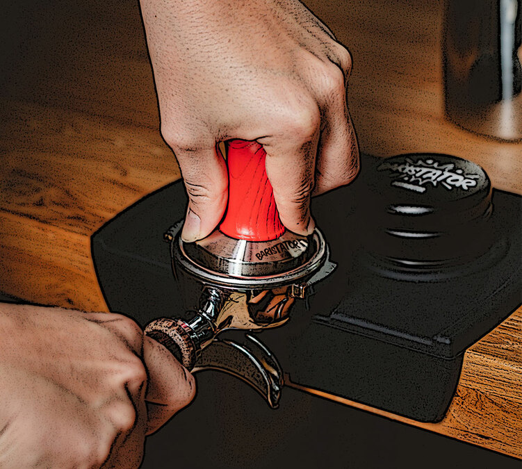 Tamper café BARISTATOR 58.6mm haute précision Bois Rouge