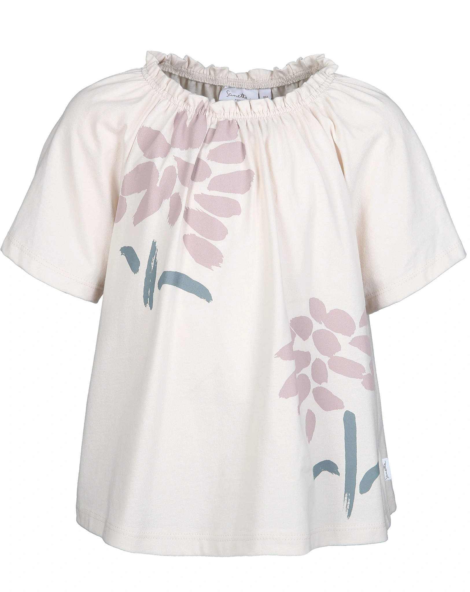 T-Shirt FLOWERS LIGHTVEL in kitt