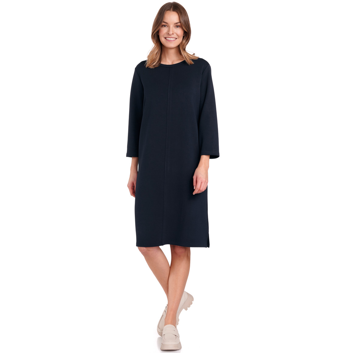 Gina Benotti Damen Sweatkleid mit 3/4-Arm dunkelblau