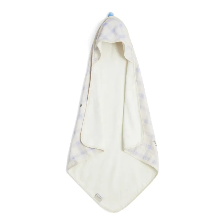 garbo&friends Cape de bain Gingham Sorrel | Bleu ciel
