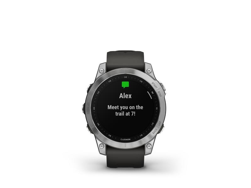 GARMIN Sportuhr Fenix 7 Anthrazit/Silber Sportuhr