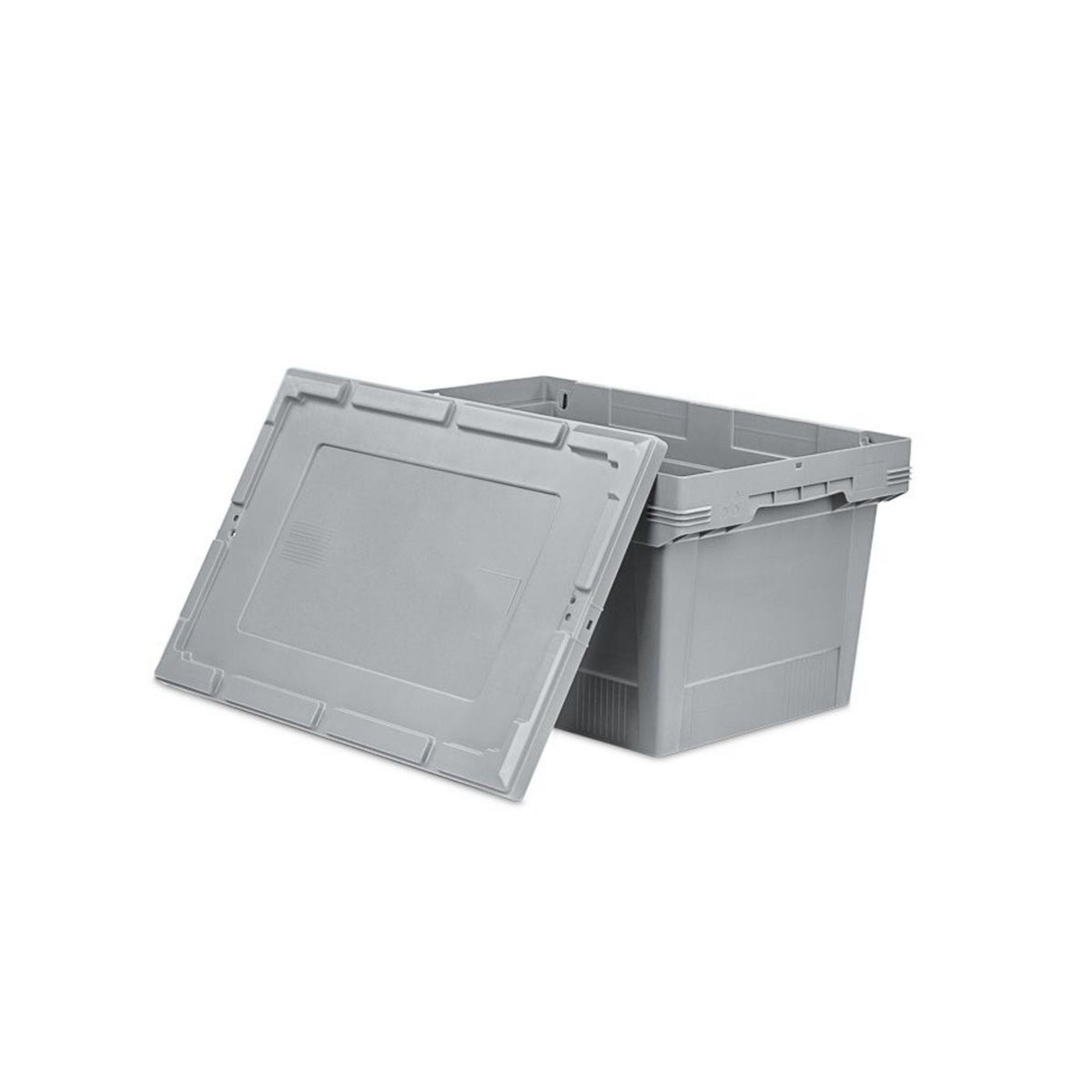 PROREGAL Conische herbruikbare stapelbak Grijs HxBxD 17,3 x 40 x 60 cm 29 liter opbergdoos Eurobox transportbox transportcontainer stapelbak