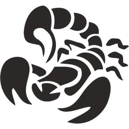 Eulenspiegel Tattoo Schablone Skorpion, selbstklebend