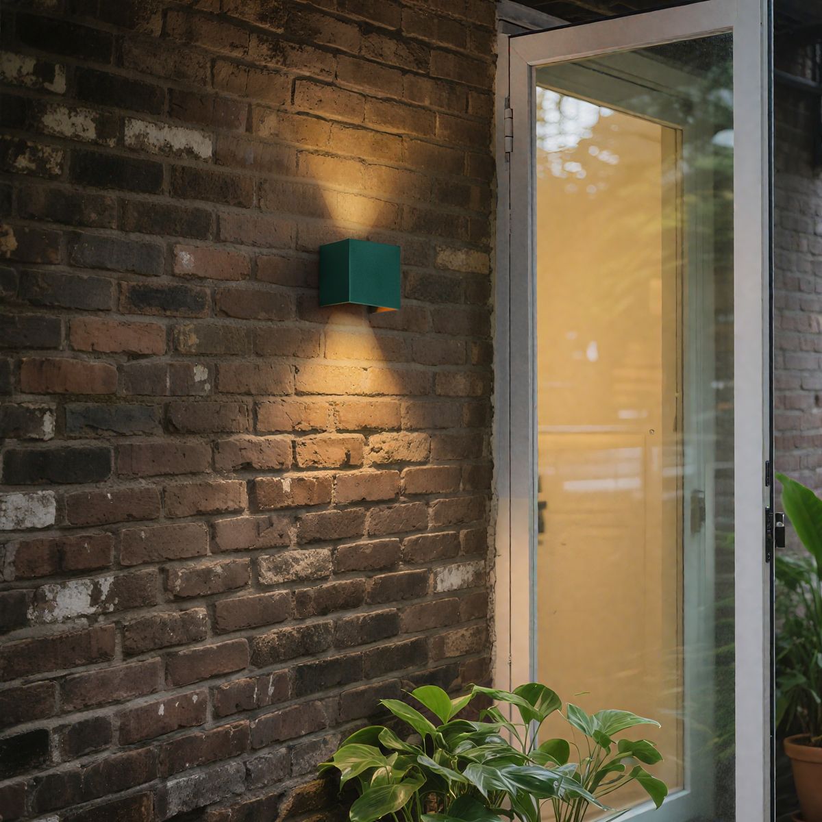 Buiten wandlamp donker groen incl. LED IP54 - Edwin