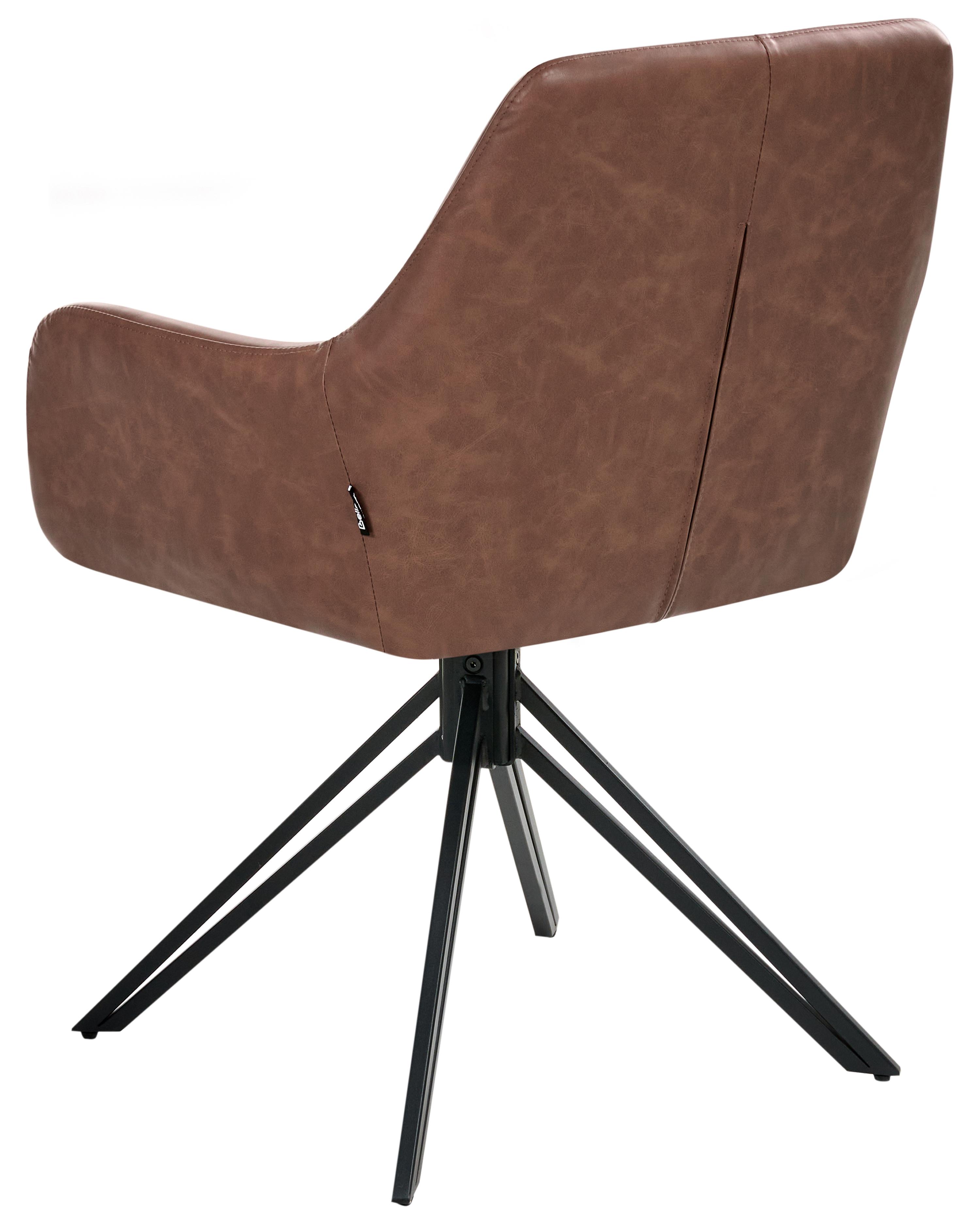 Set van 2 eetkamerstoelen SANSARC Kunstleer Bruin