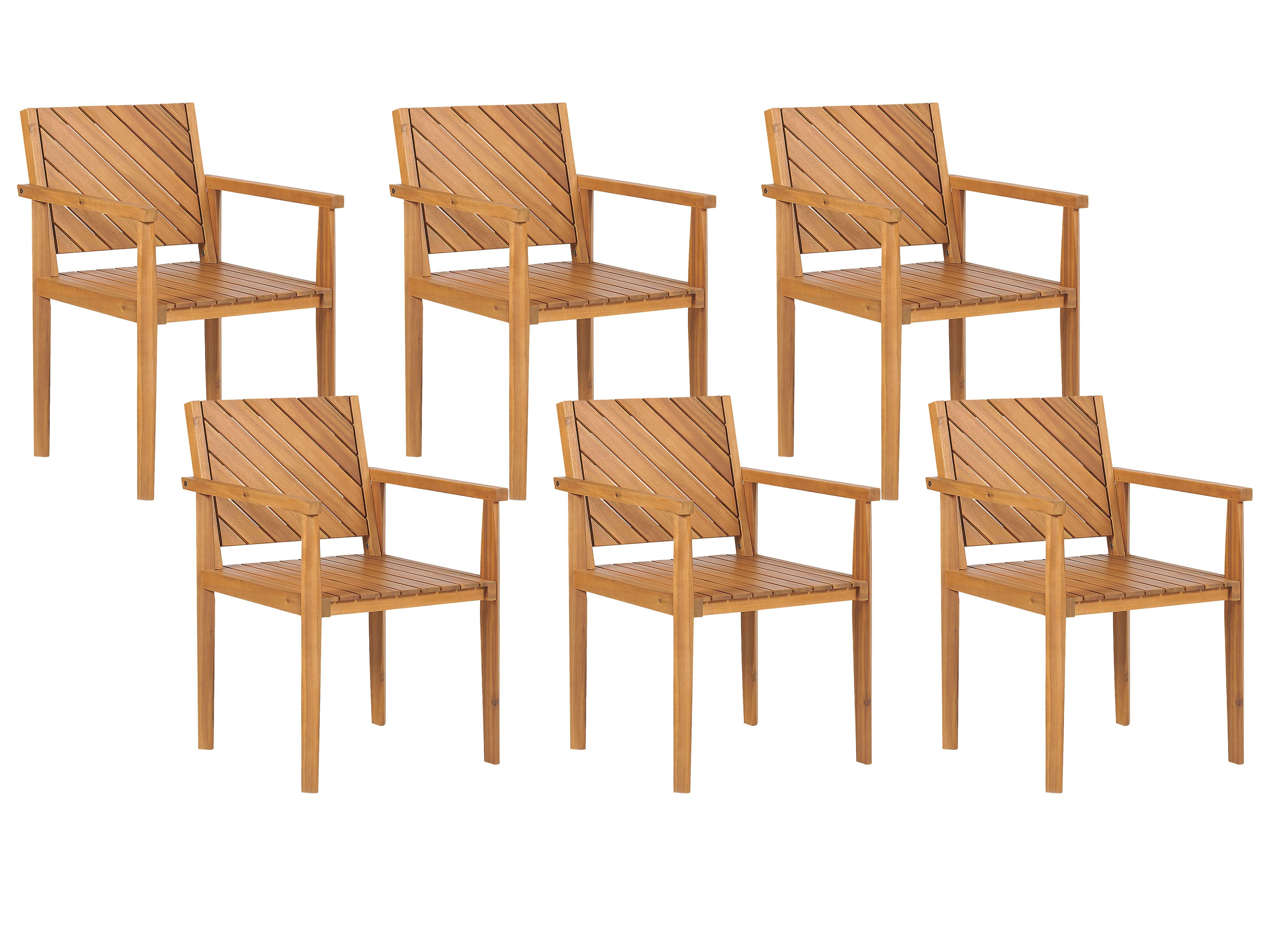 Tuinset 6-zits BARATTI Acaciahout Bruin