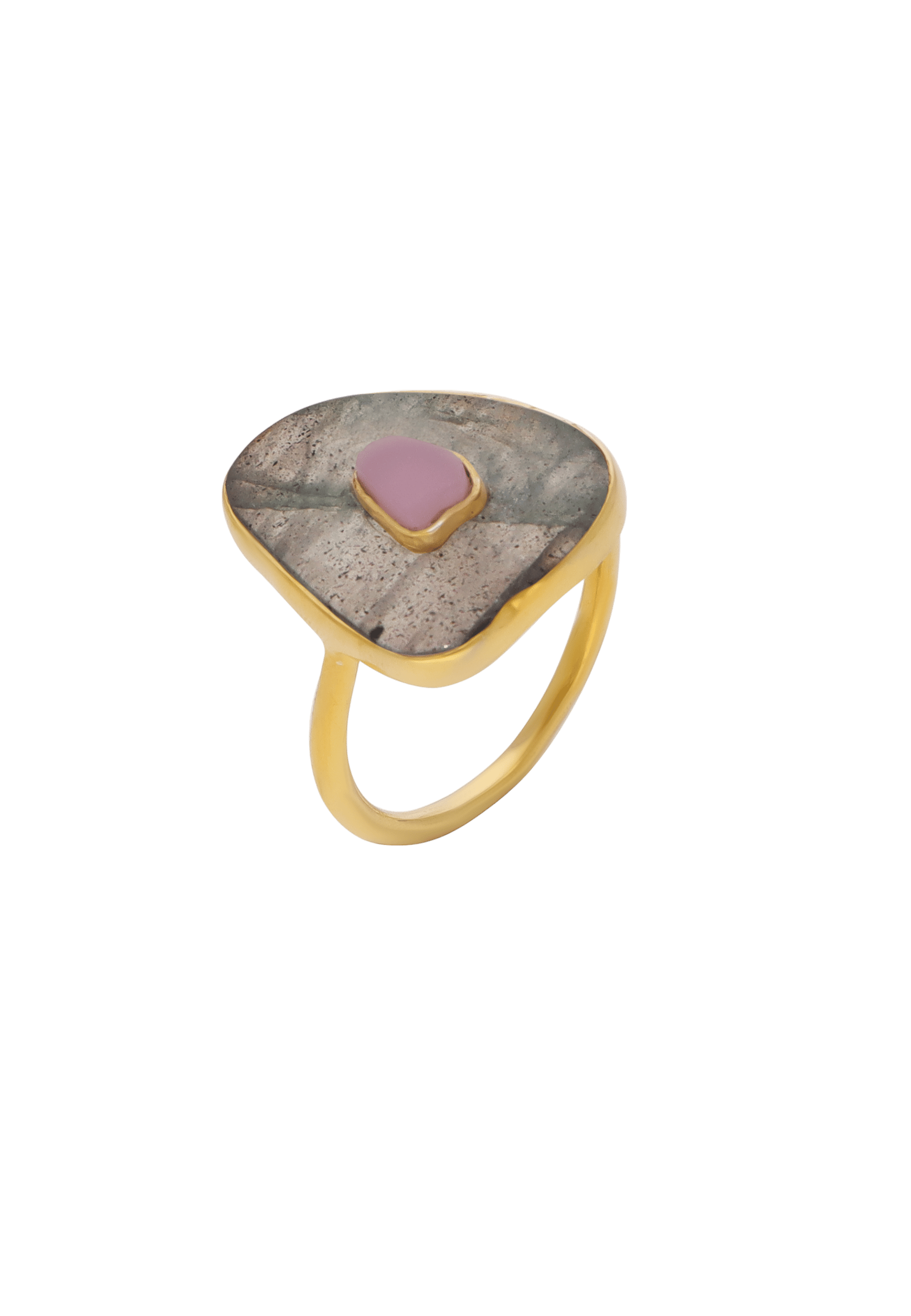 ZENITH - Bague zenith labradorite | Gris