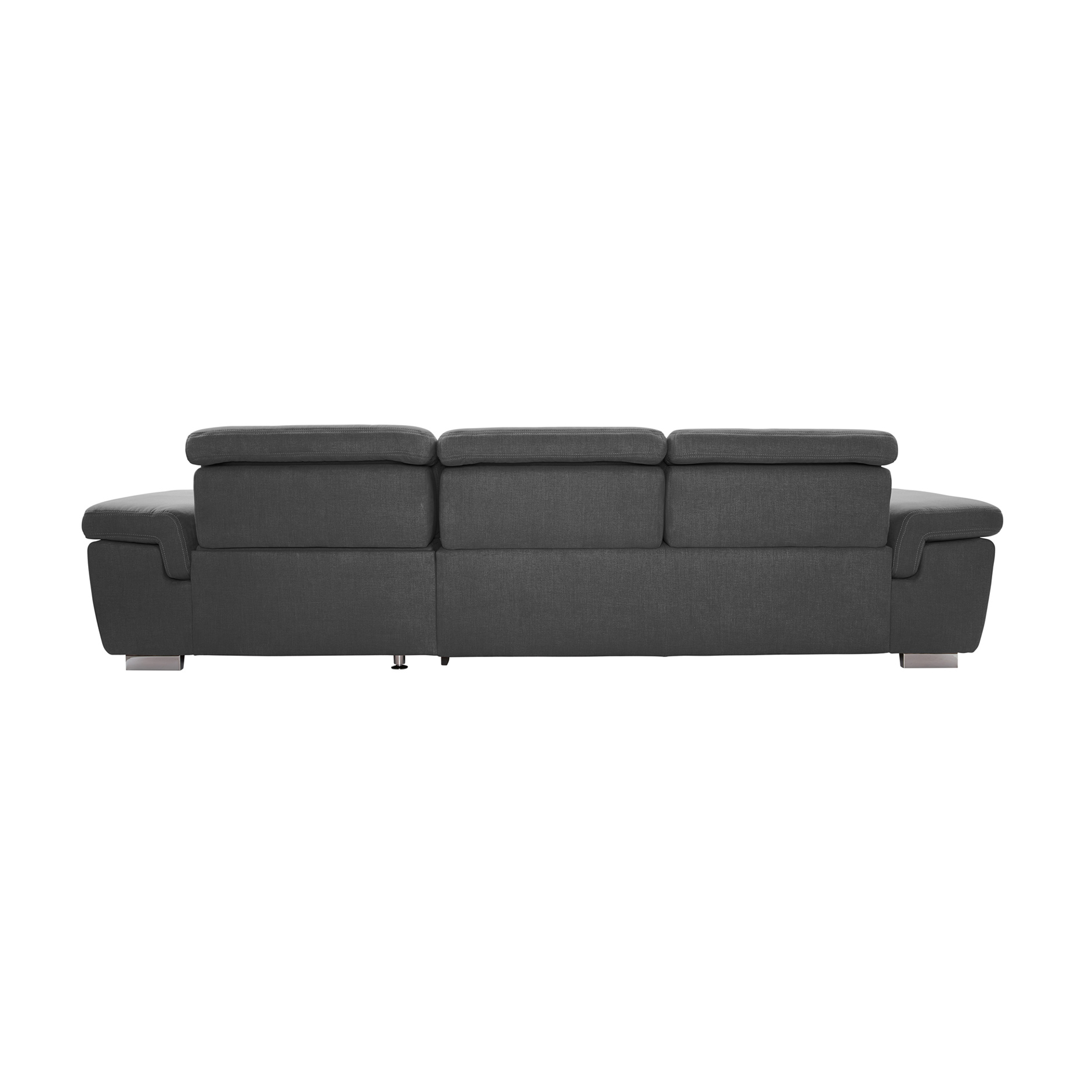 polsterpower Boxspringsofa - Miro grau - Basismodell - Recamiere rechts