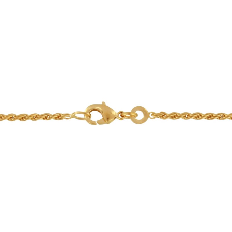 Collier Plaqué Or Mailles Corde 1,75mm