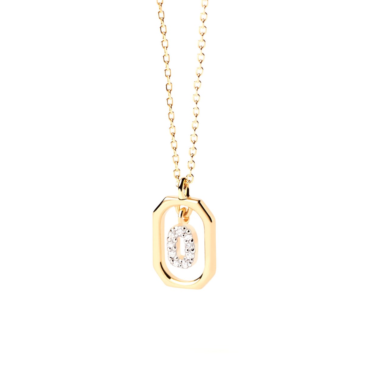 Collier Pdpaola Lettre O Mini doré