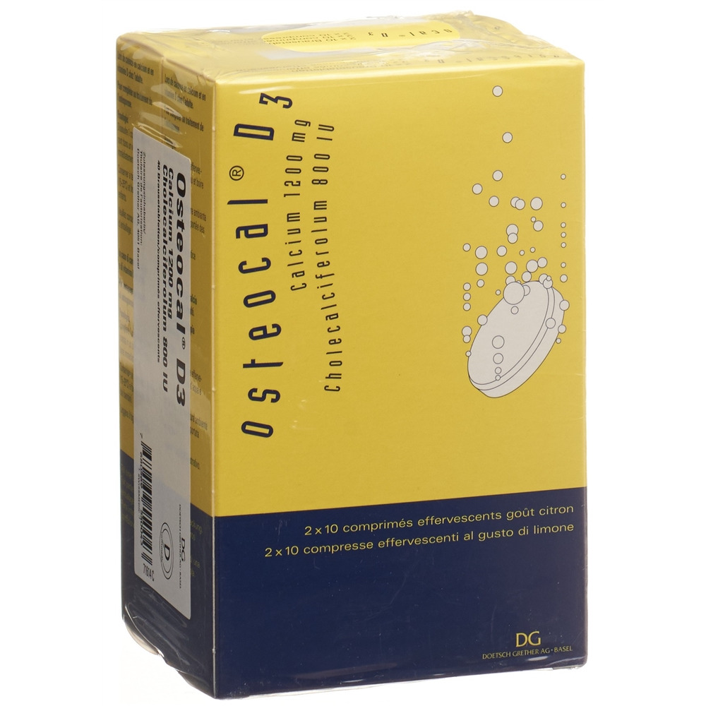 OSTEOCAL D3 Brausetabl 1200/800 Ds 40 Stk<br>40 Stück, Dose, Brausetablette, 1200/800