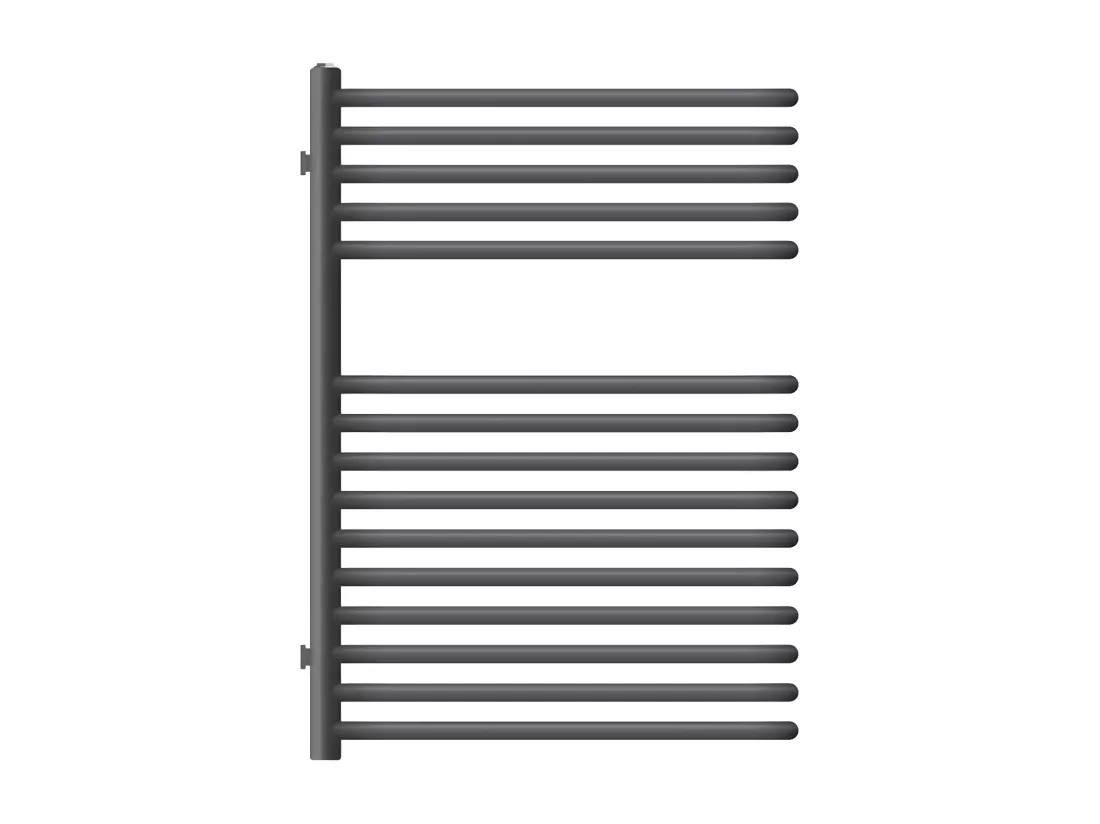 Radiateur mural porte-serviette 500x800mm anthracite acier + thermoplongeur 300W