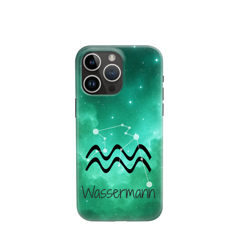 iPhone 14 Pro Max Hybrid (Kunststoff / Gummi) Hülle Wassermann 2 - Grün