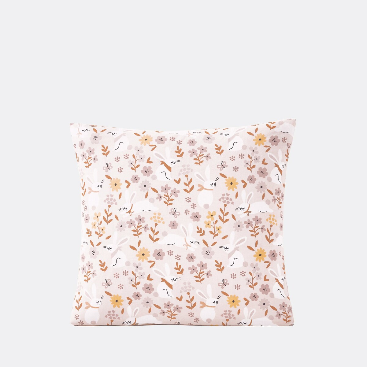 LA REDOUTE INTERIEURS<br>Fronha de almofada em algodão orgânico, Lapin fleuri