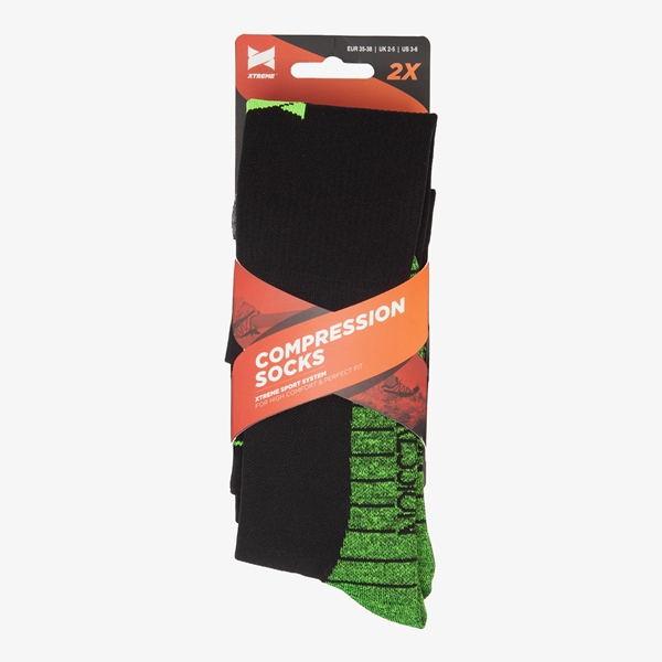 Xtreme 2 paar hardloop compressie sokken