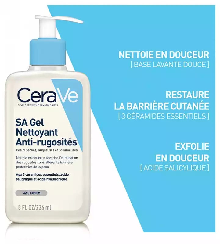 Gel Nettoyant Sa Anti-rugosités pour les peaux sèches et rugueuses - 236ml