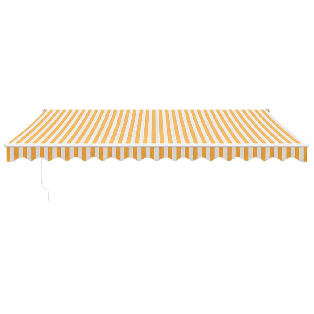 Auvent rétractable automatique jaune et blanc 4x3 m