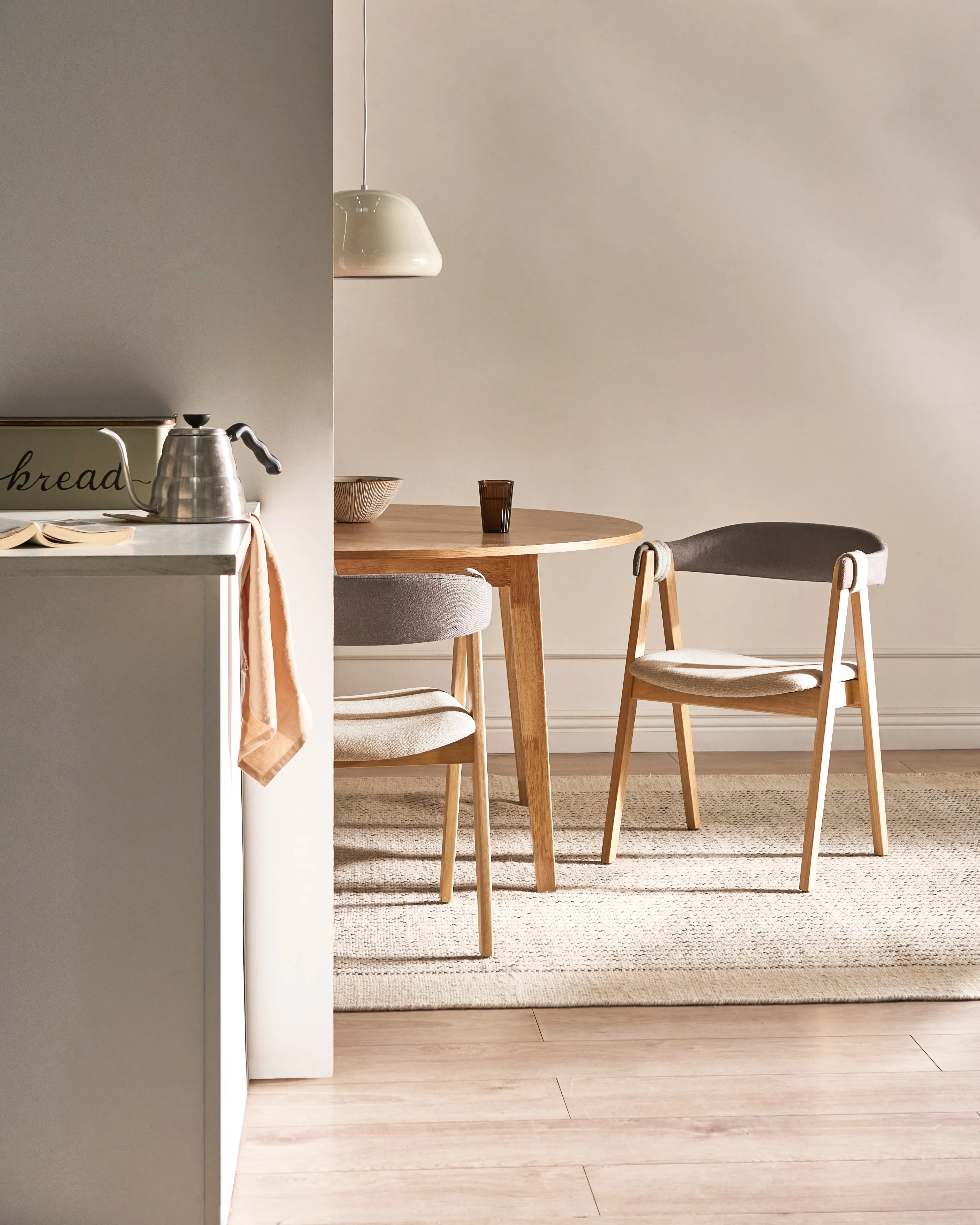 Set van 2 eetkamerstoelen DAY Lichtbruin/taupe