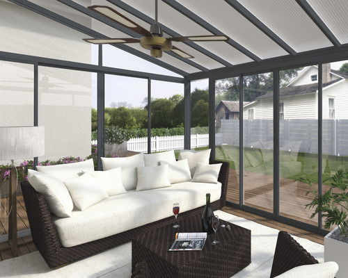 CANOPIA by Palram Serre/Zomertuin Sanremo RAL 7016 antracietgrijs 425 x 382 cm