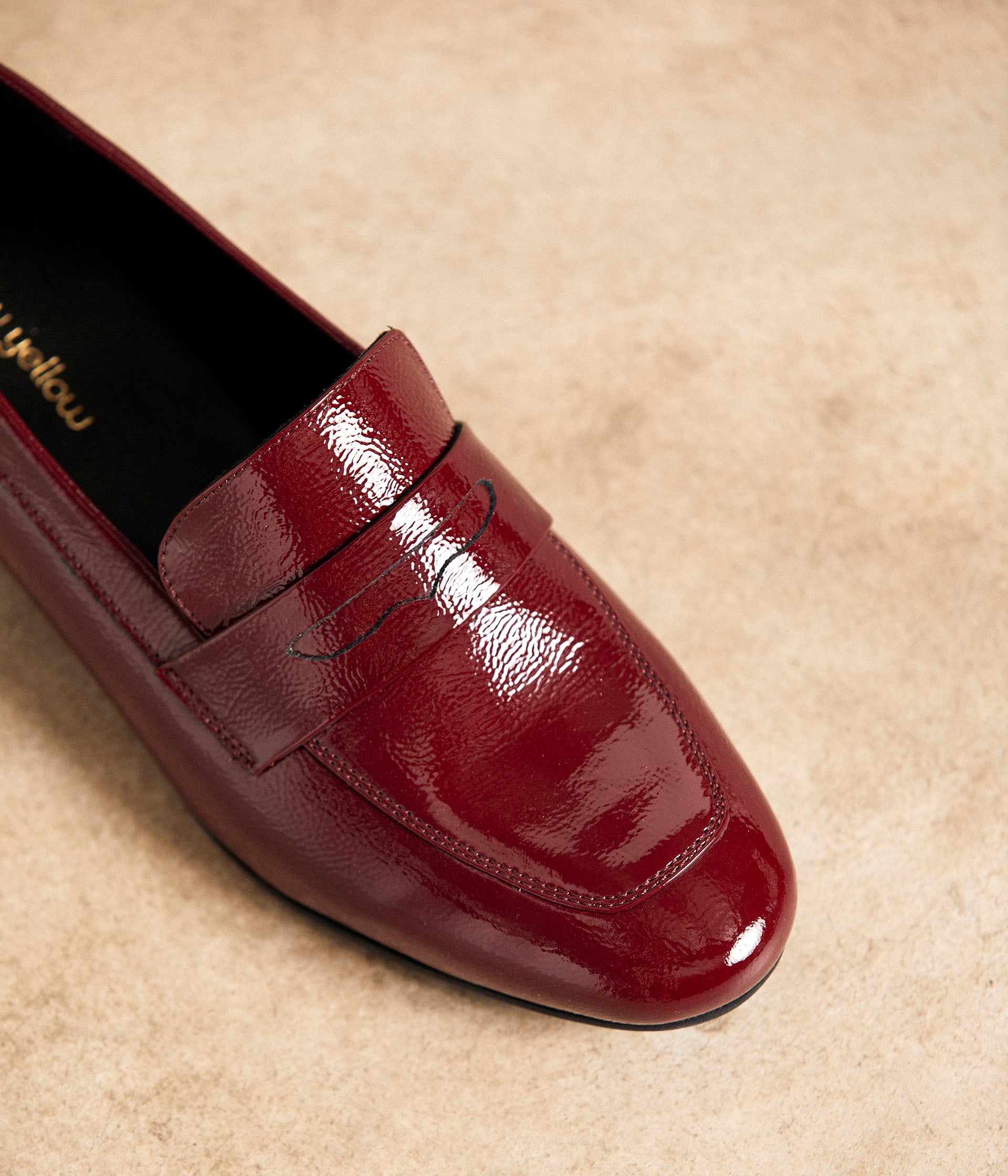 Mocassins cuir bordeaux Jessy