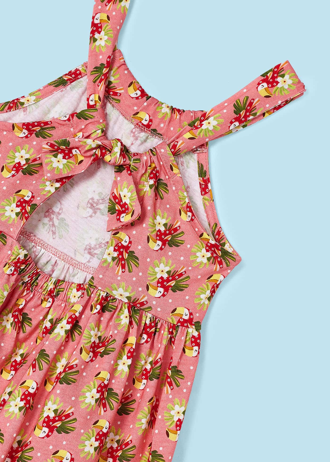 Vestido Better Cotton com estampa de flamingos para meninas