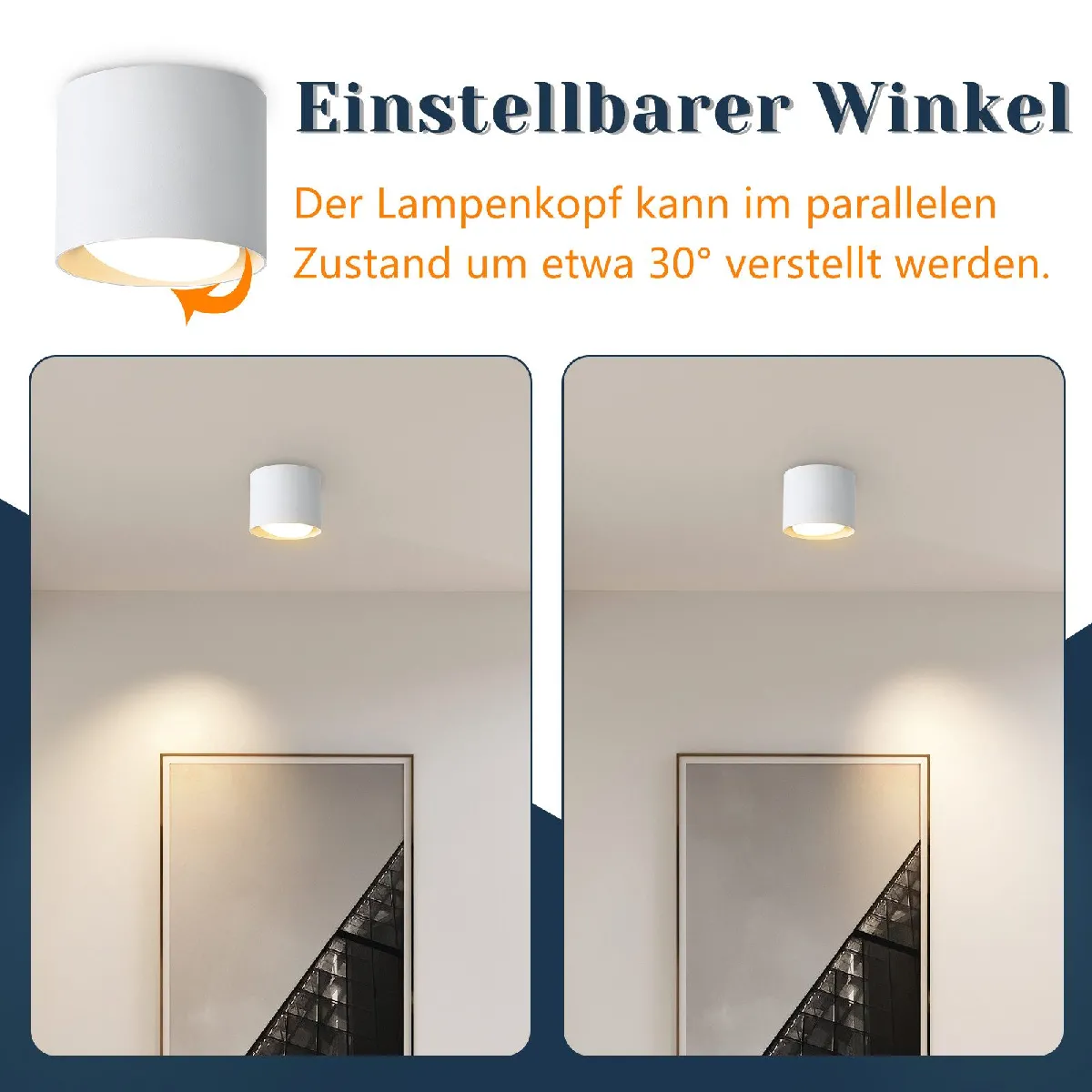 Nettlife Plafonnier Spot LED - Blanc