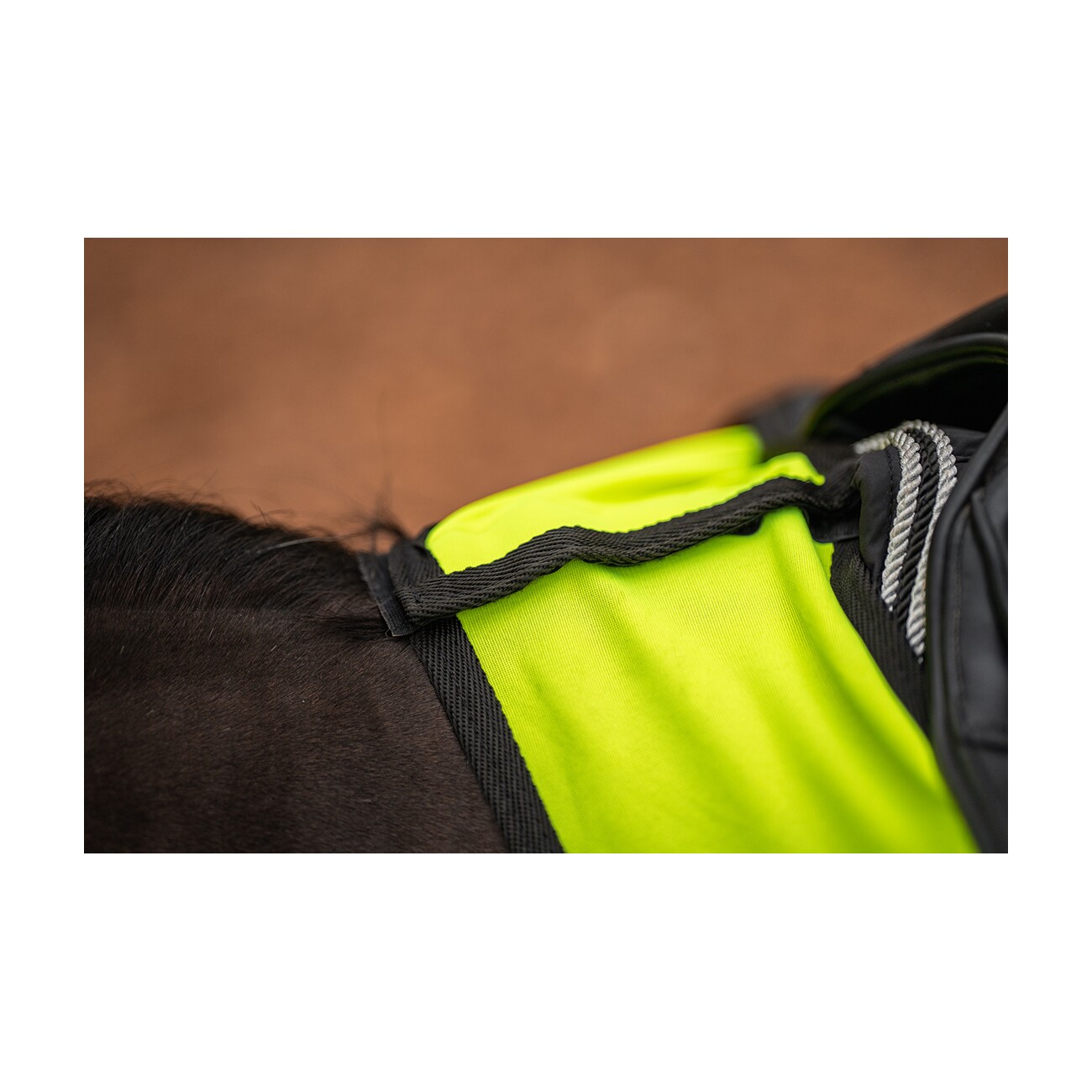 Equinate Ausreitdecke Reflective mit Fleeceinnenfutter neon gelb 1,5 m