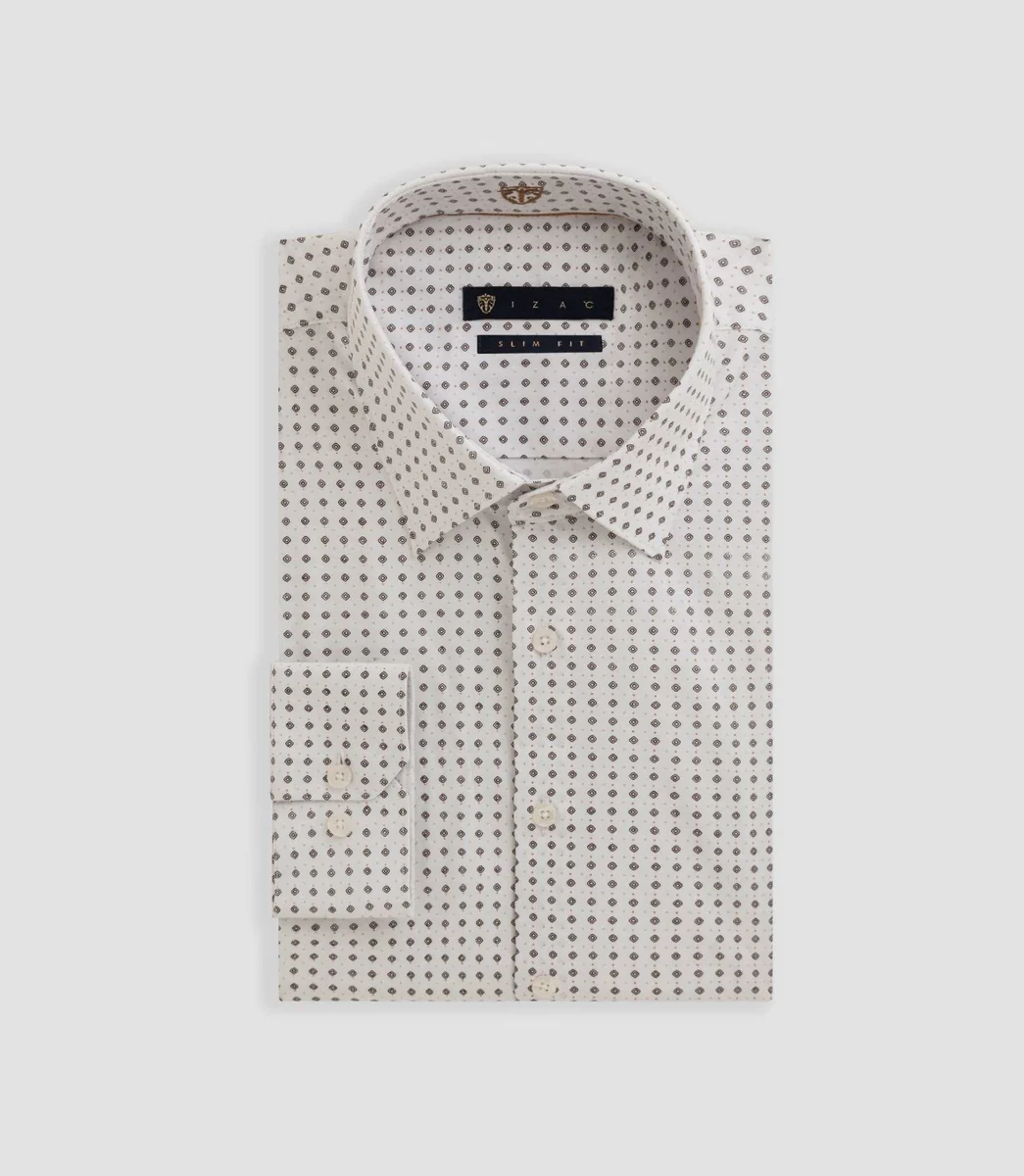 Chemise imprimée blanche 