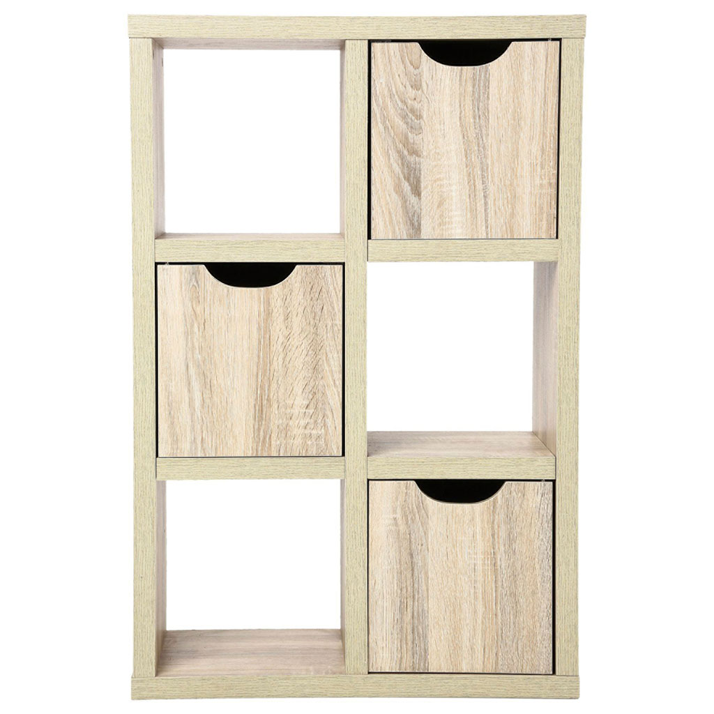Meuble bivoak 6 cubes 3 tiroirs  60x95x29.5cm