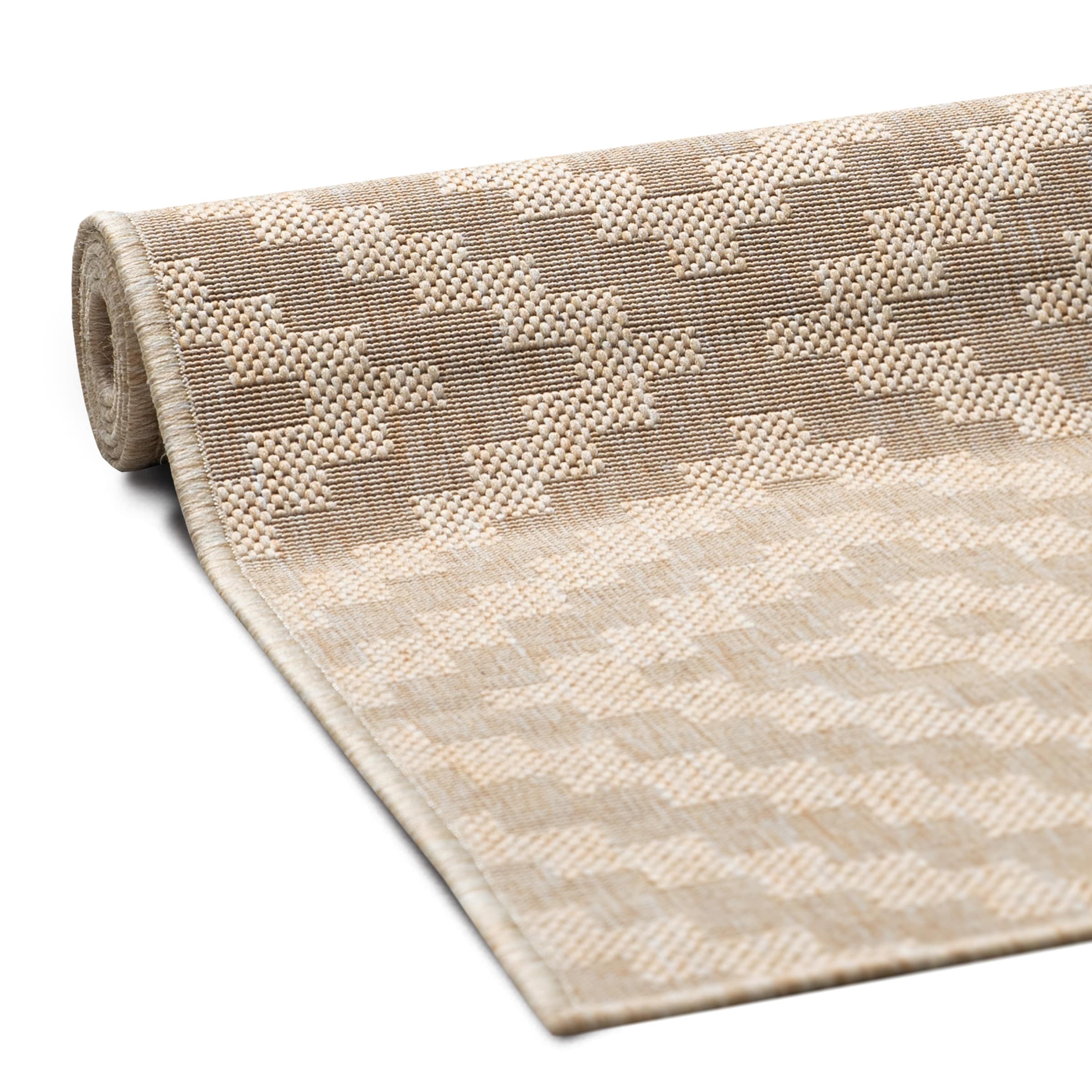 my home Teppich »Cordoba auch als Läufer erhältlich« rechteckig 3 mm Höhe In- und Outdoor geeignet, Sisal-Optik, Wetterfest & UV-beständig, Boho