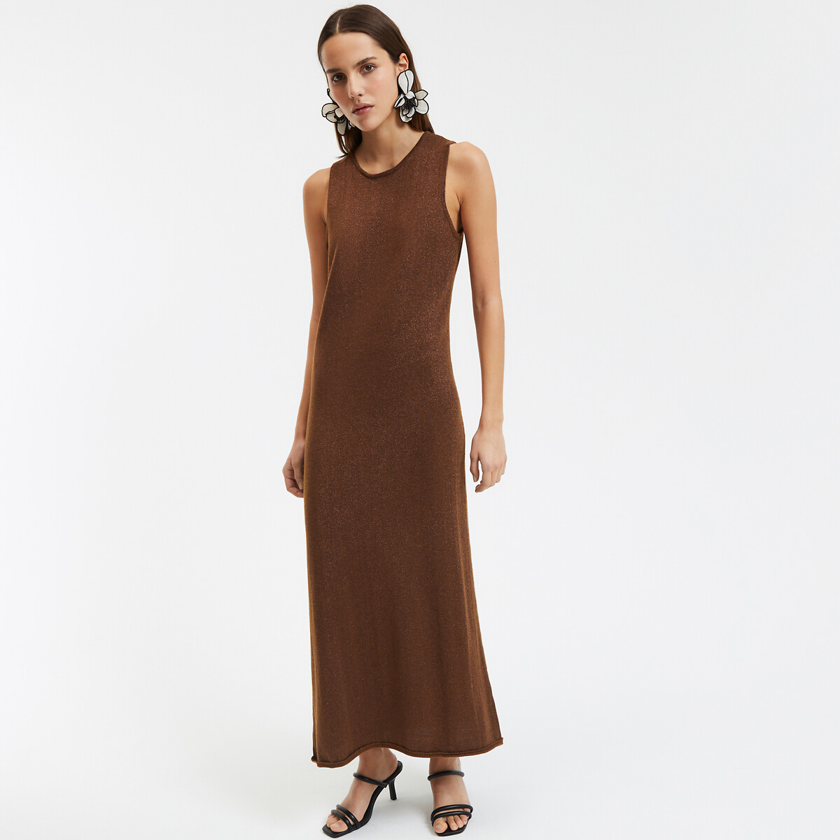 COLEÇÕES LA REDOUTE<br>Vestido longo evasê sem mangas