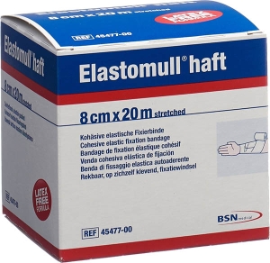 ELASTOMULL HAFT Gazebinde weiss 20 m x 8 cm, 1 Rolle