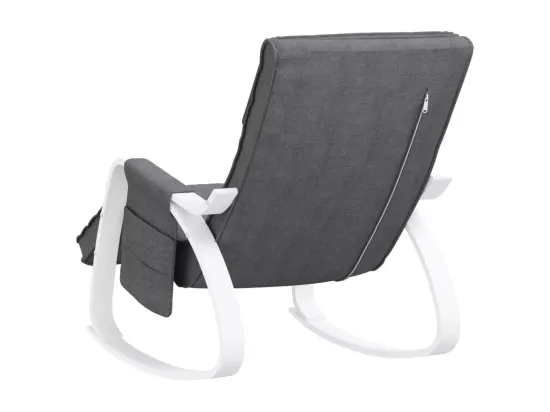Chaise à bascule Gris foncé Tissu