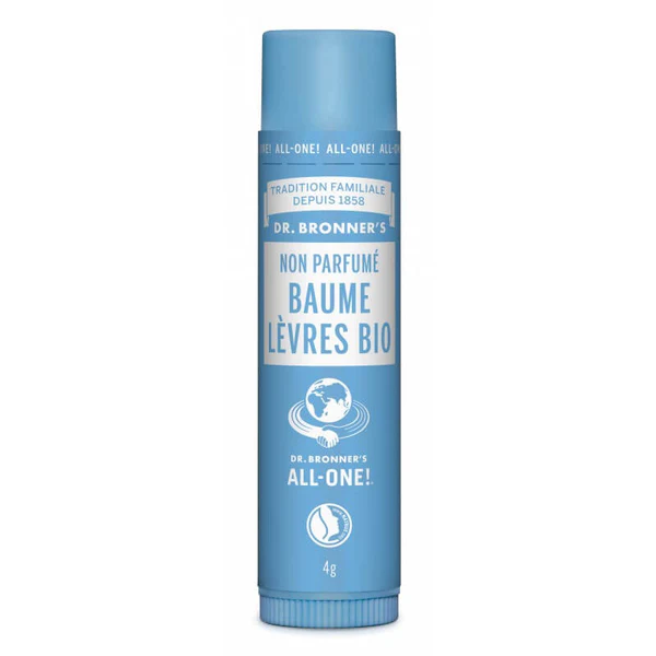 Dr. bronners Baume à Lèvres Non Parfumé 4g