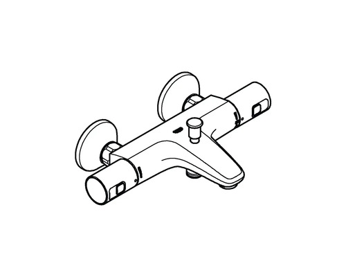 Grohe Quickfix badkraan met thermostaat PRECISION START, matzwart 345982430