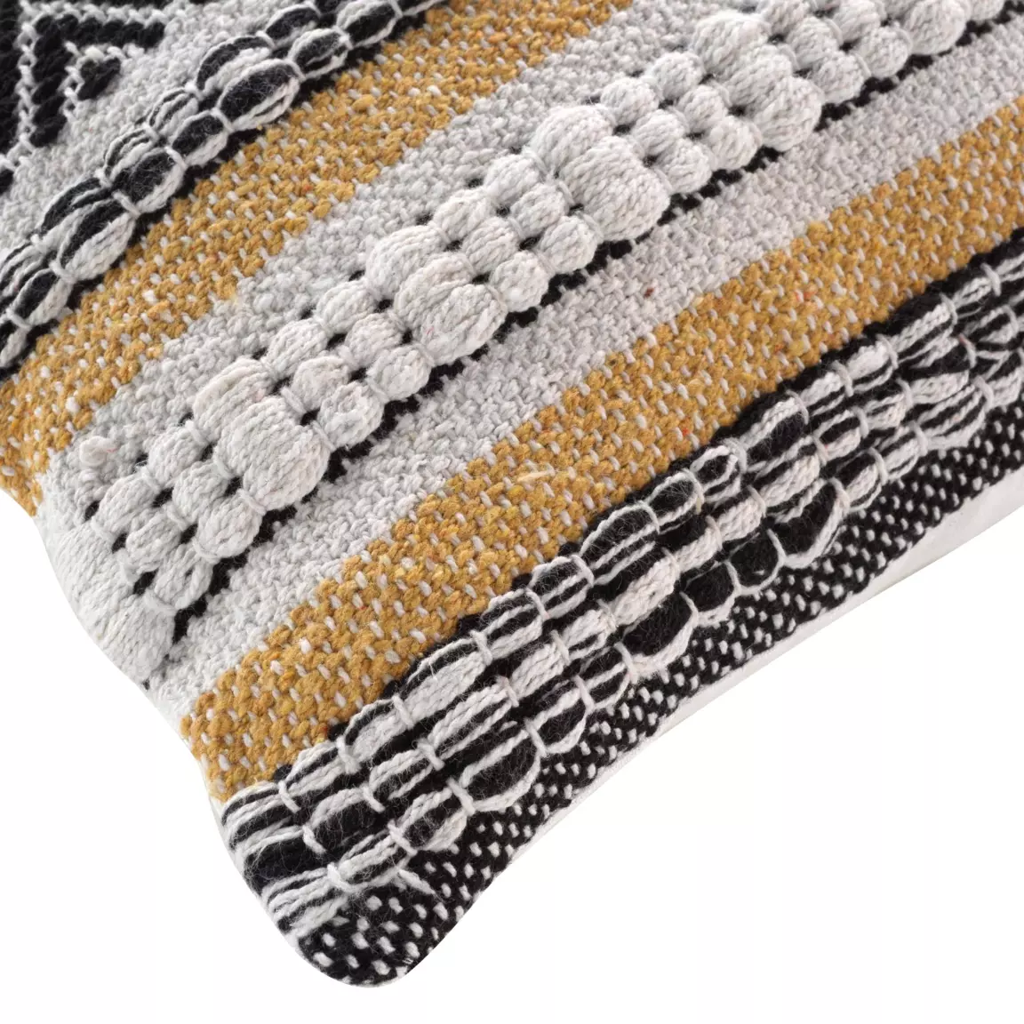 Housse de coussin carrée coton (40 x 40 cm) Elna Jaune ocre