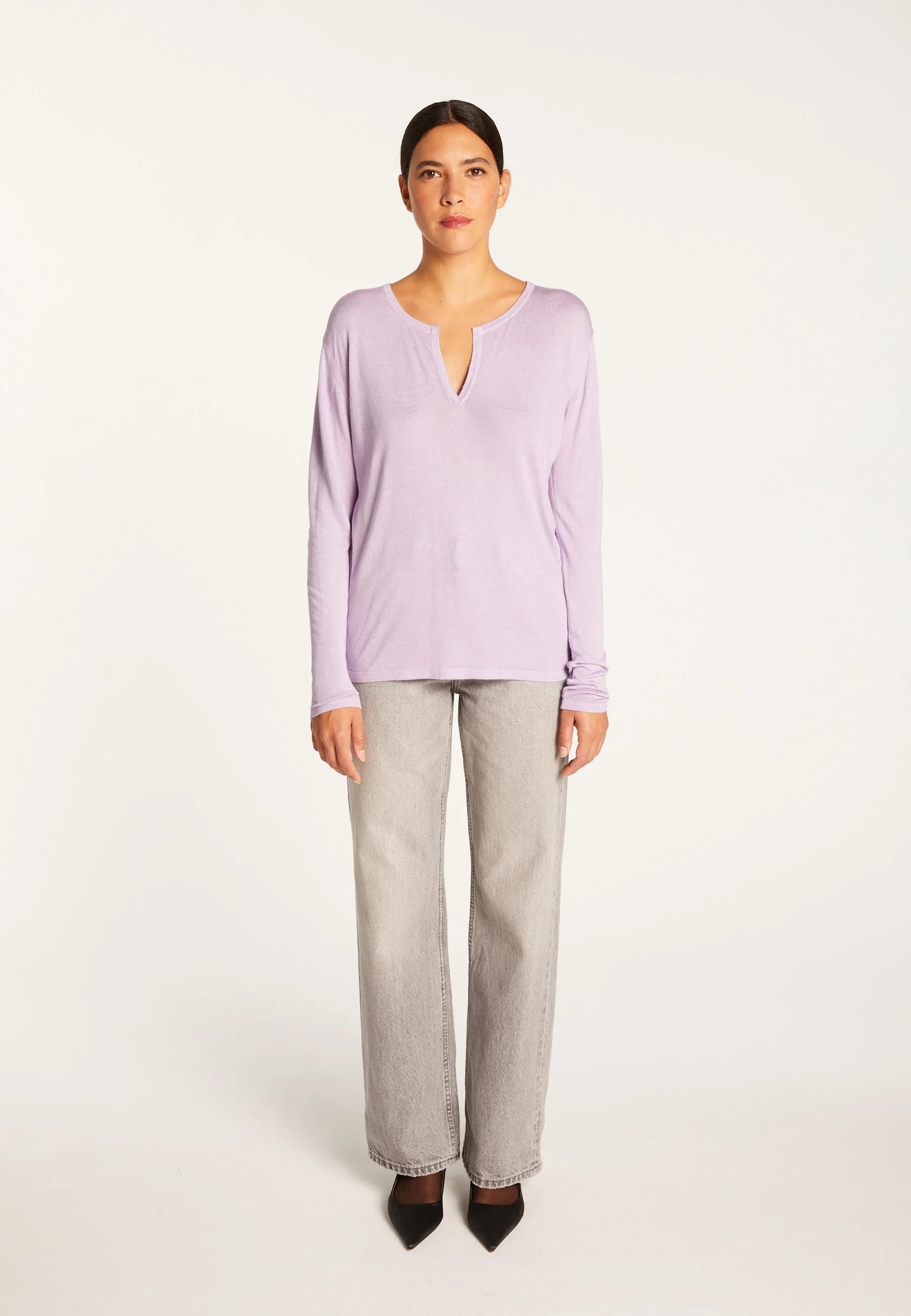 AESHAAH24 - T-shirt en fibre de bambou cachemire | Violet