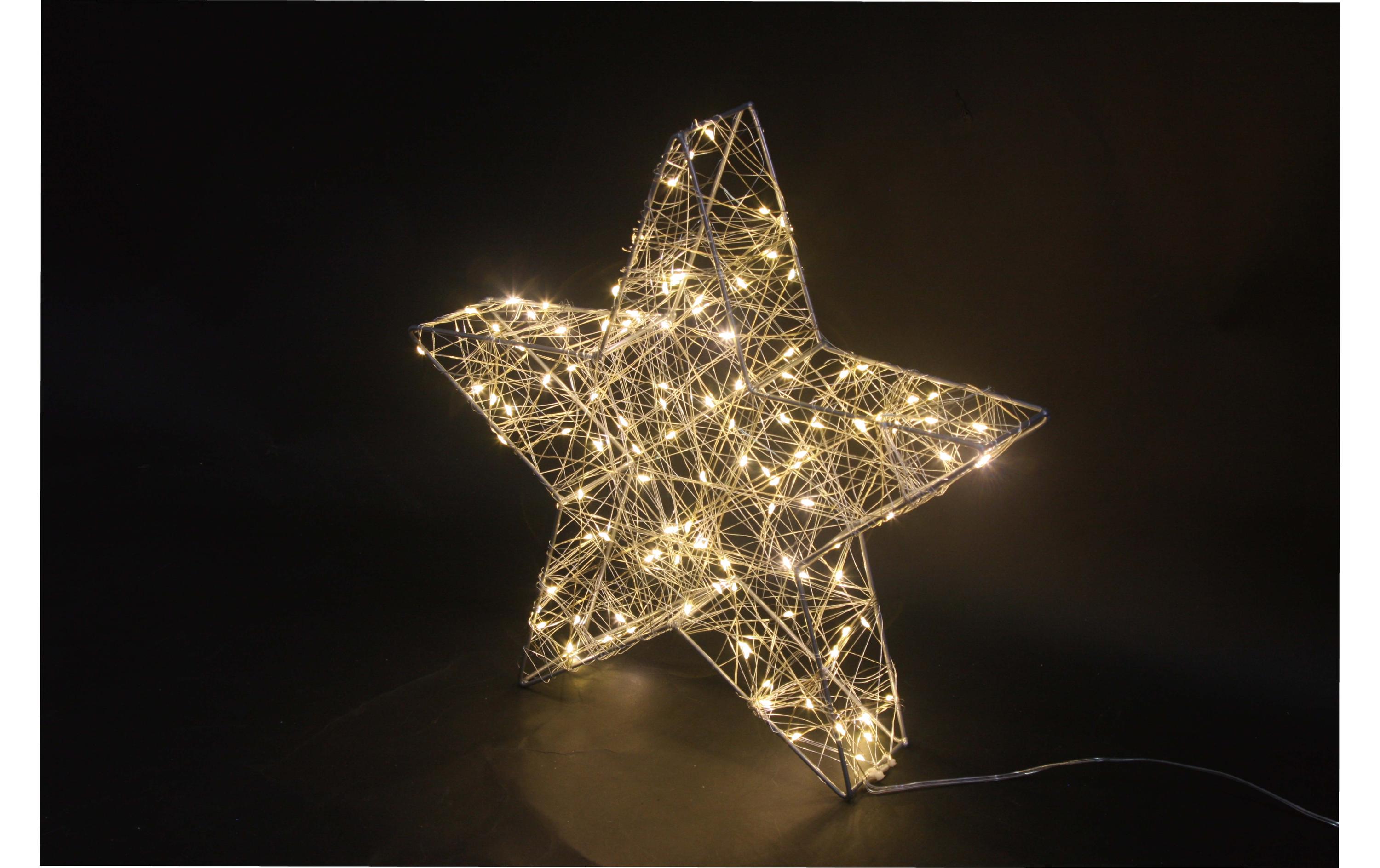 LED-Figur Stern, 120 LEDs, 8 x 38 cm, SilberLED Dekoration