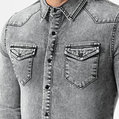 Chemise Jean Manches Longues 867 Gris Denim