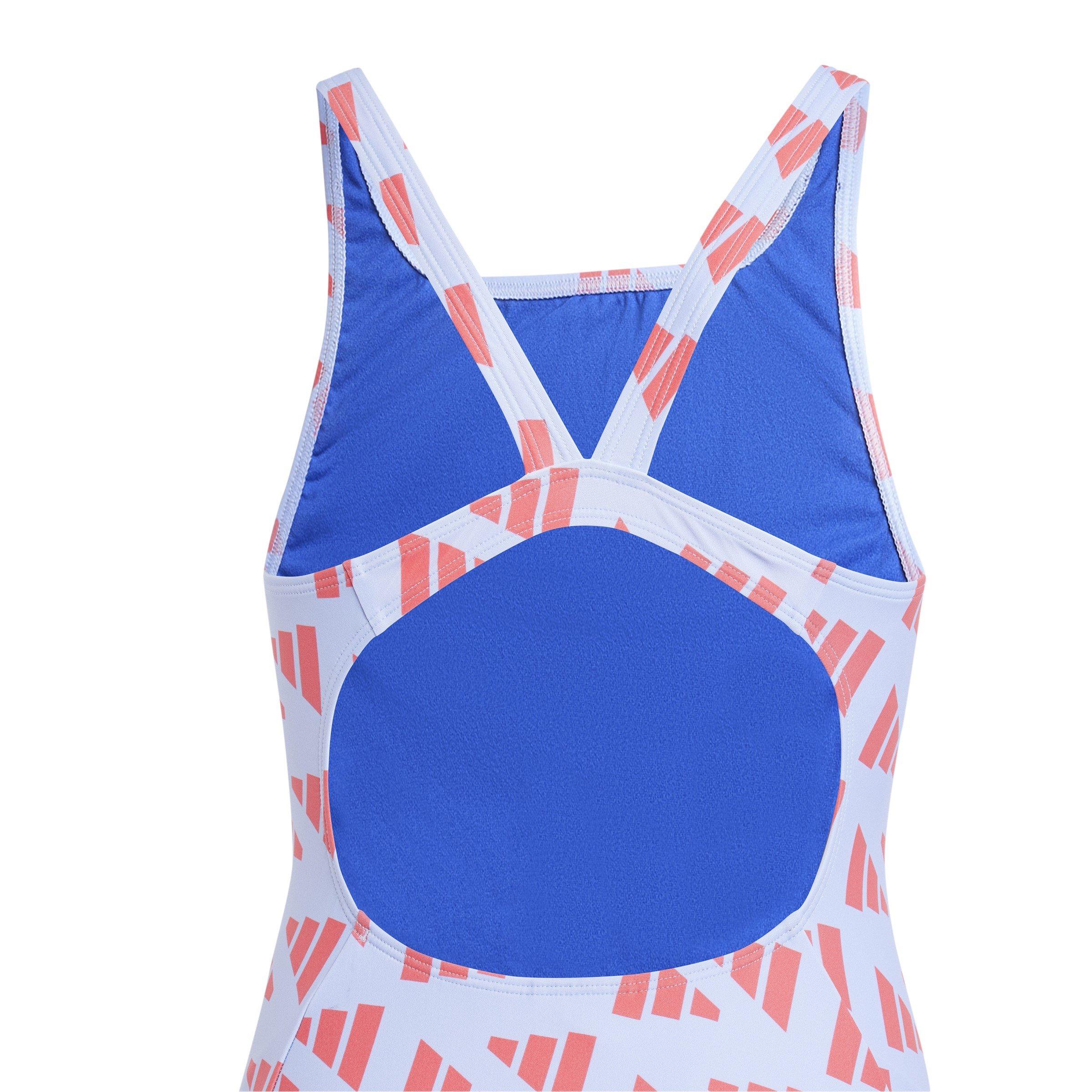 adidas Logo Graphic V-Back Swimsuit Juniors