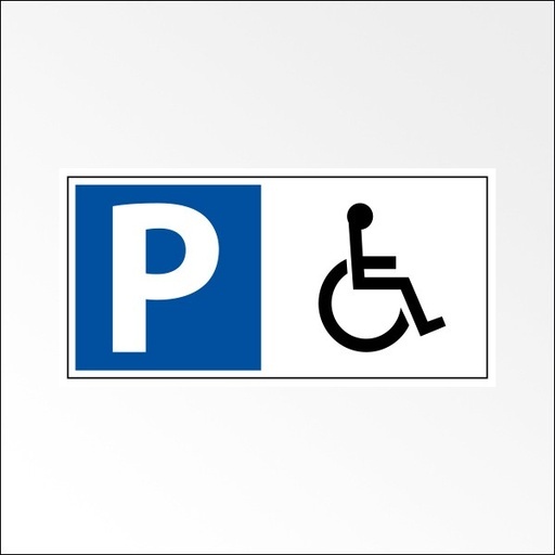 Panneau - Parking PMR réservé - 400x200 mm - Aludibond