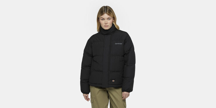 Dickies SCOBEY PUFFER JACKET W BLACK Black