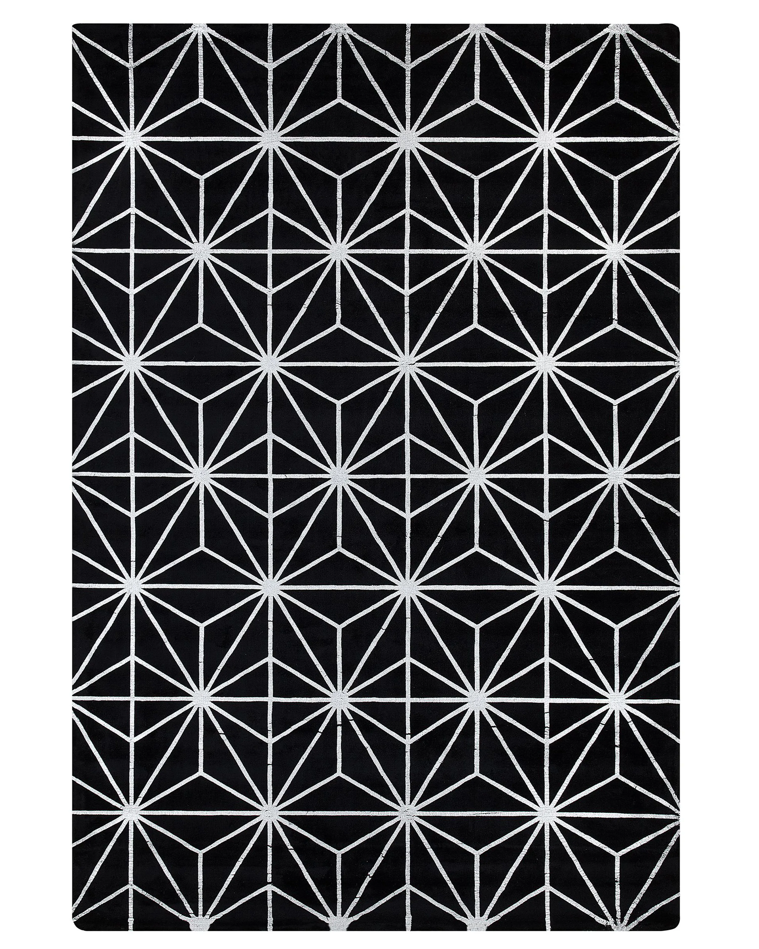 Vloerkleed SIBEL Zwart 160 x 230 cm Viscose