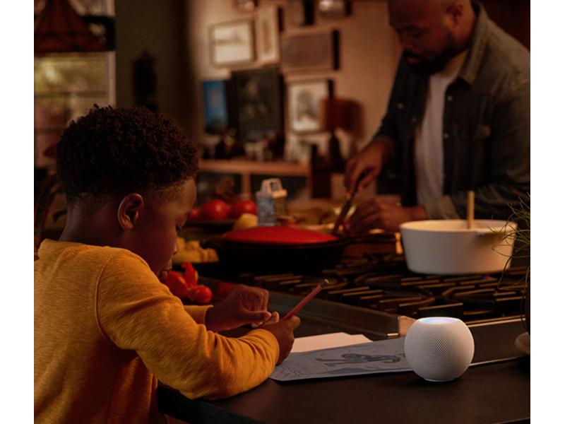 Apple HomePod mini Weiss Smarter Lautsprecher im Mini-Design mit Smart Home- und Sprachsteuerung