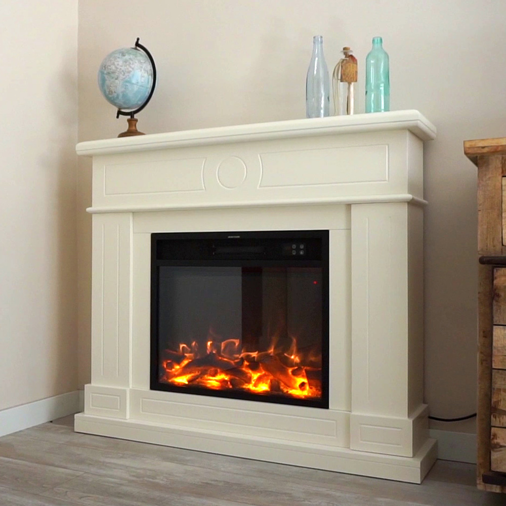 Cheminee murale 1500w caminetto fuego roberta blanco