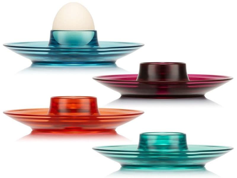 Bodum Eierbecher Chesna Set Color Mix 4 Eierbecher-Set in Cranberry, Bright Coral, Green und Ice Blue