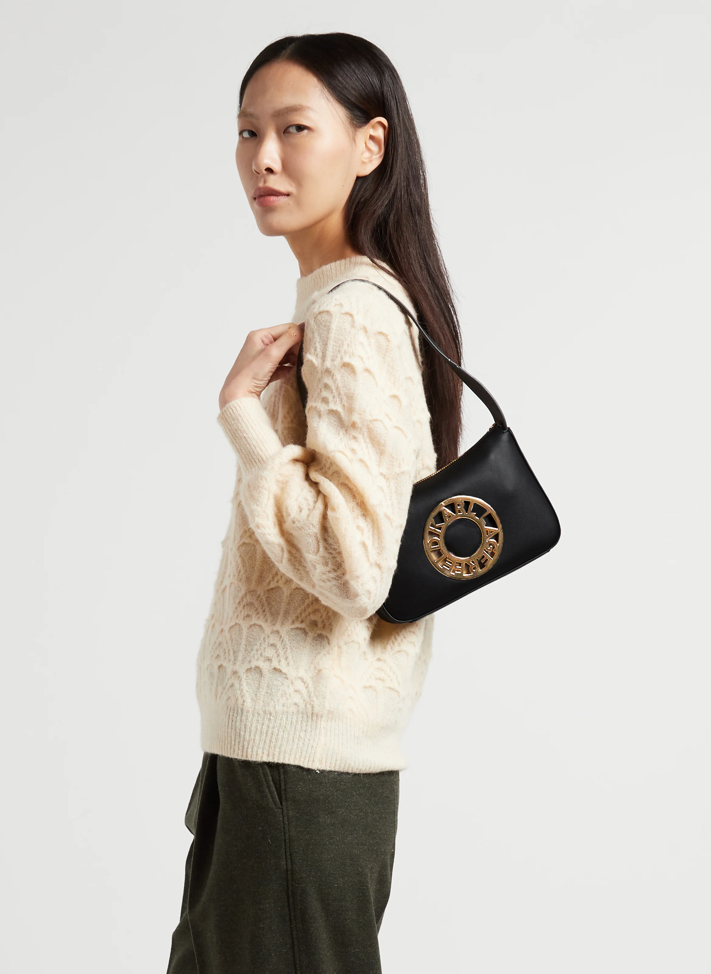 K/DISK - Sac bandoulière en cuir| Noir