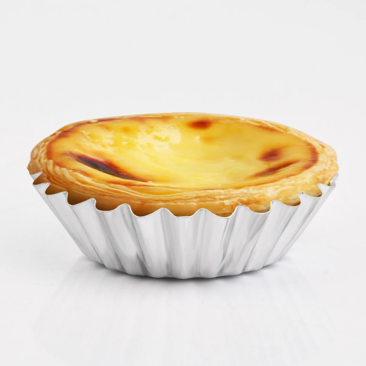(10er Set) Aluminium Cupcake Förmchen Muffin Form Backform - Silber